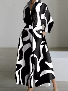 Black with White Stripes