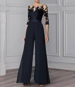 A-Line/Princess Mother of the Bride Dress with Applique Details