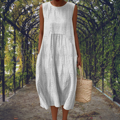 Aikaterini – Elegant sleeveless dress with pockets