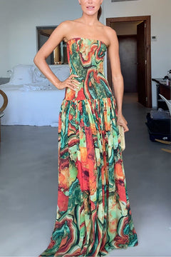 Sienna | Strapless Ombre Maxi Dress