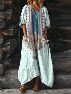 Ophira | Vintage Boho Dress with Pockets