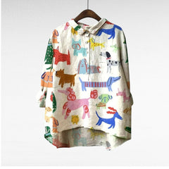 Audrey - Artistic Button-Up Shirt