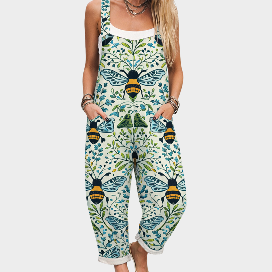 Comfortable Printed Overall