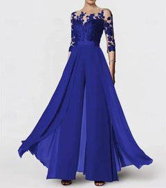 A-Line/Princess Mother of the Bride Dress with Applique Details