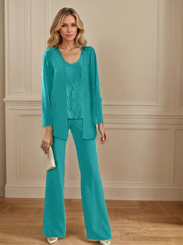 Chiffon Mother of the Bride Pantsuit with Jacket