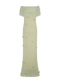 Elowyn Sage Knit Maxi Dress