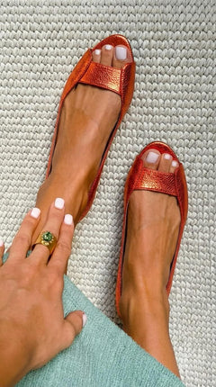 Adelina | Chic Comfort Golden Sandals