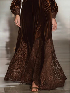 Valentina Suede Luxe Maxi Dress