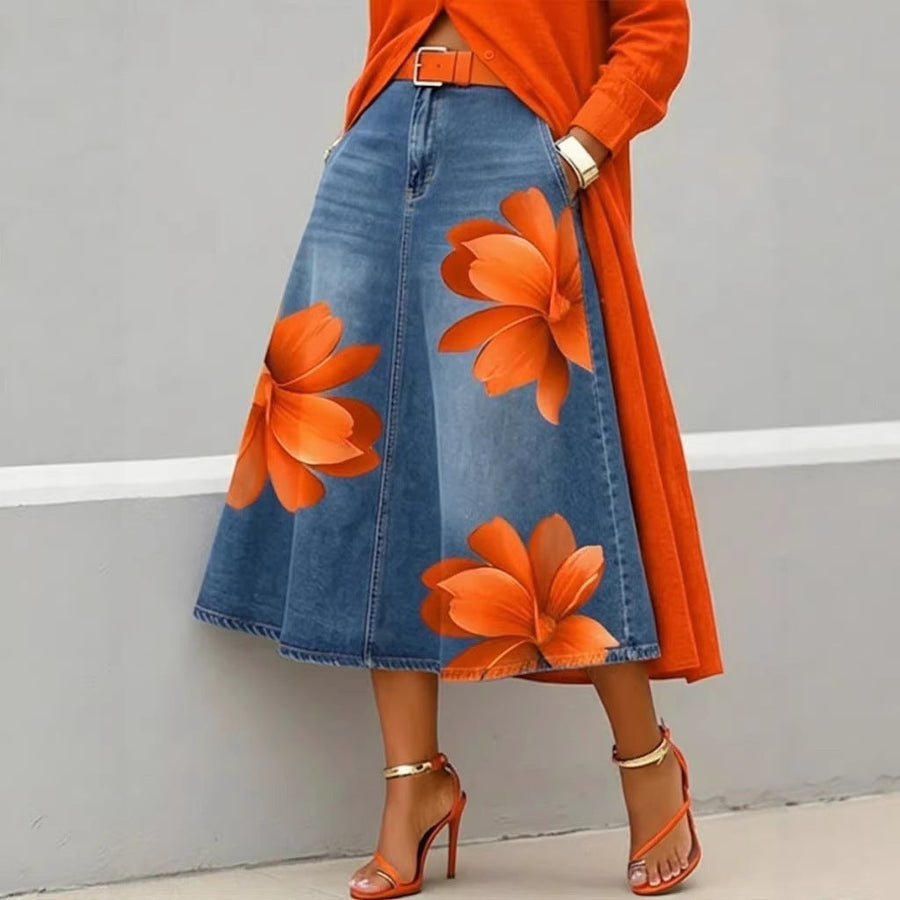 Celeste™ | Artistic Bloom Midi Dress