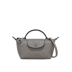 Mini Leather Bag - Grey