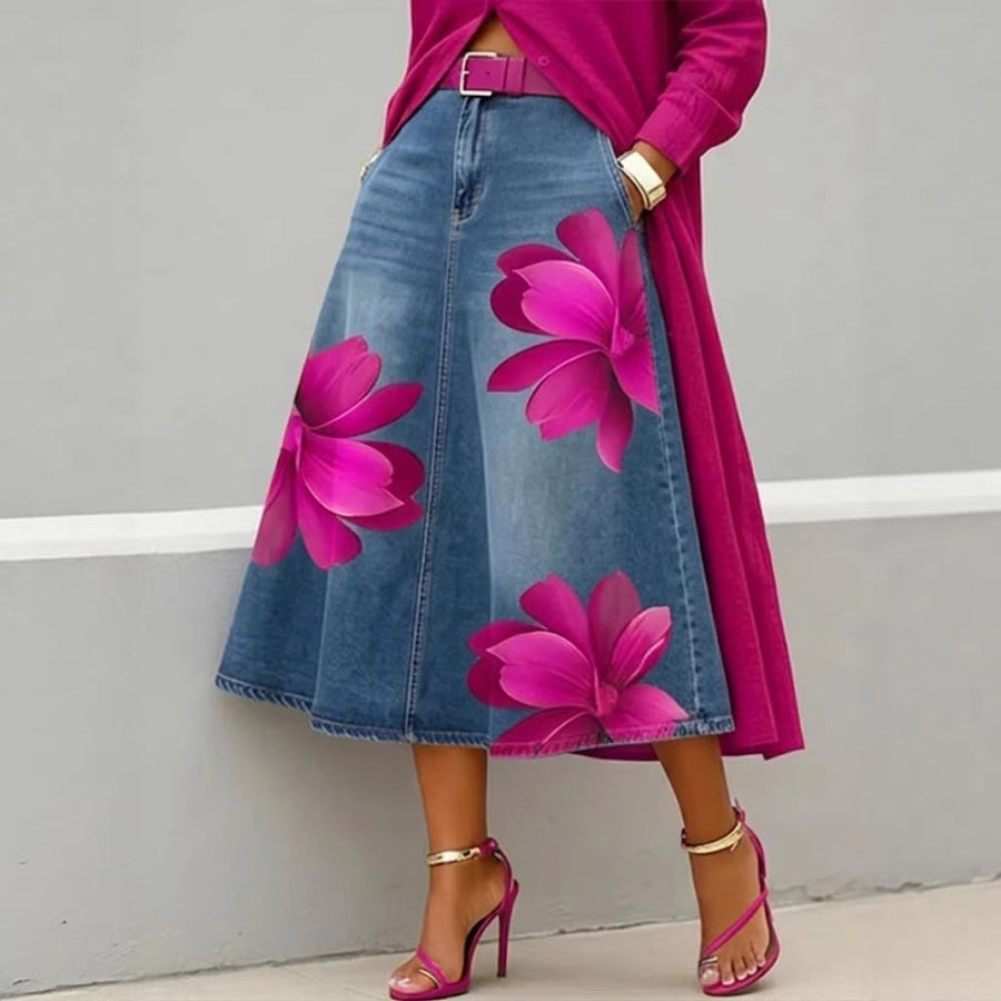 Celeste™ | Artistic Bloom Midi Dress