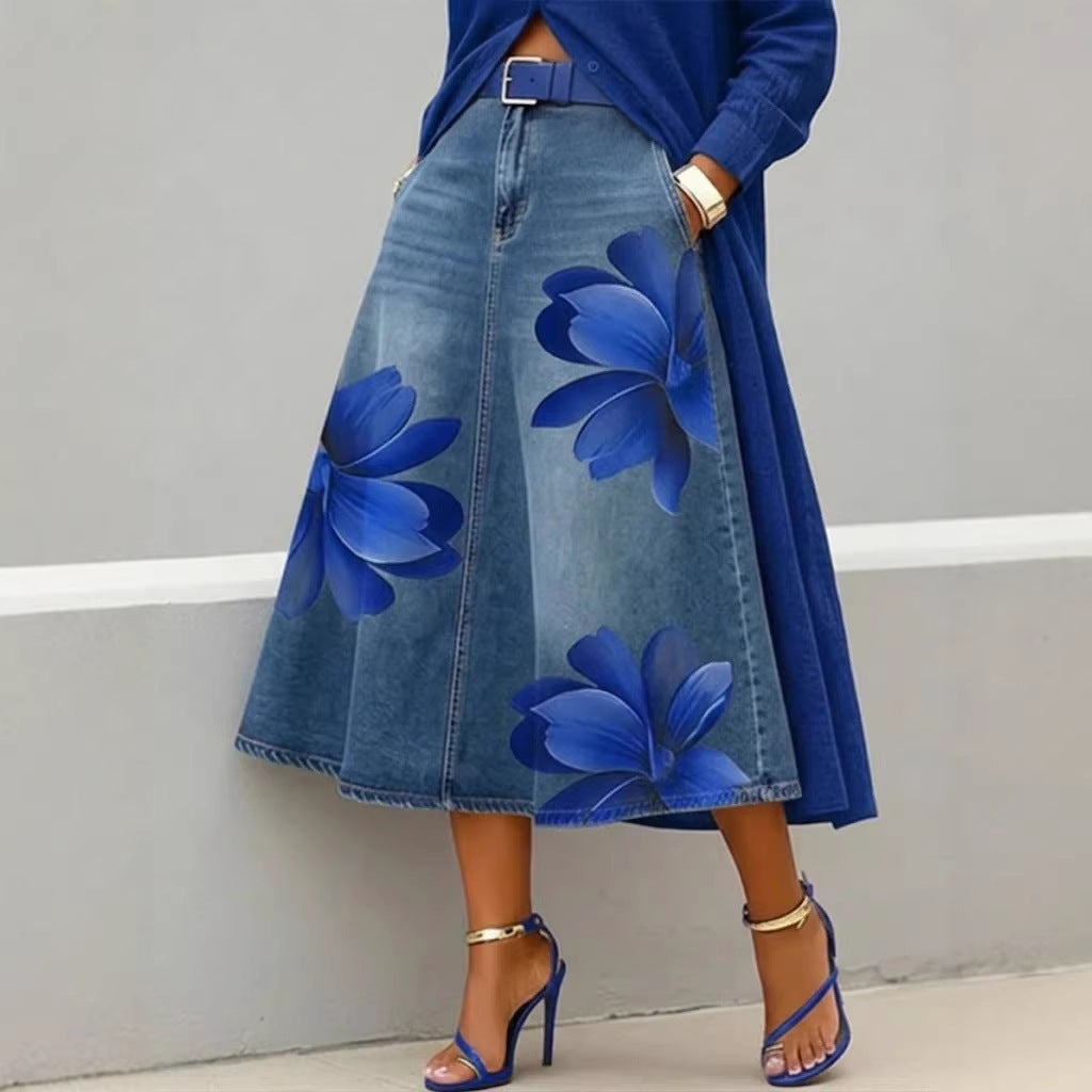 Celeste™ | Artistic Bloom Midi Dress