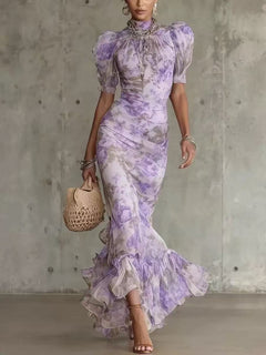 Rosalina Vintage Rose Maxi Dress