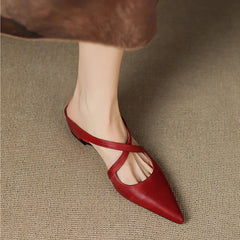 Mestelle Genuine Leather Mules