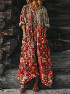Ophira | Vintage Boho Dress with Pockets
