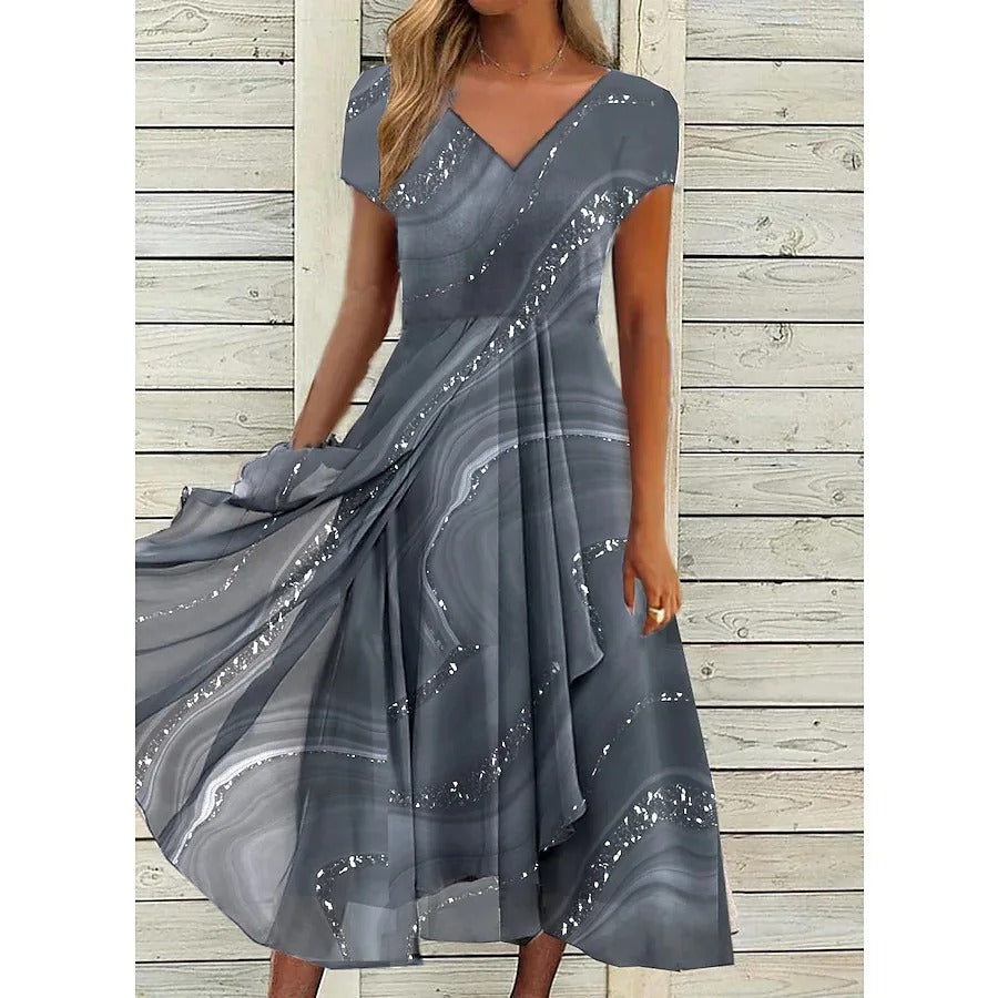 Naomi | V-neck Midi Dress